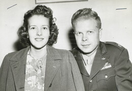 Bong, Richard I 'Dick', Gen., and his sweetheart, Vattendahl, Marge