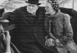 Churchill, Winston, and wife