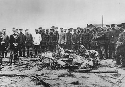 wrecked German aircraft Immelmann